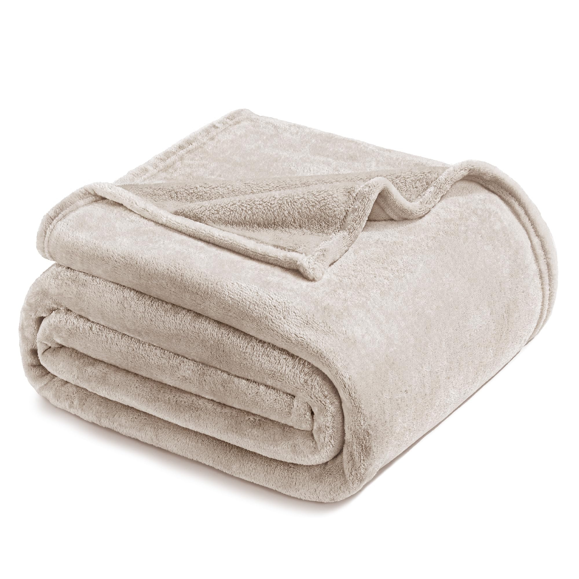 Exclusivo Mezcla Fleece Blanket King Size for Bed, Super Soft and Warm, All Season Use, Cozy, Plush, Lightweight, 230x265 CM, Camel