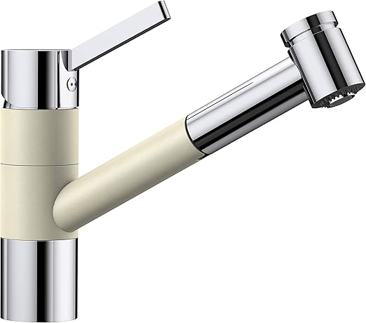 Blanco Tivo S Kuchenarmatur Einhebelmischer Mit Ausziehbarer Brause Wasserhahn Fur Die Kuche Silgranit Look Zweifarbig Jasmin Chrom Hochdruck 1 Stuck 517614 Amazon De Kuche Haushalt
