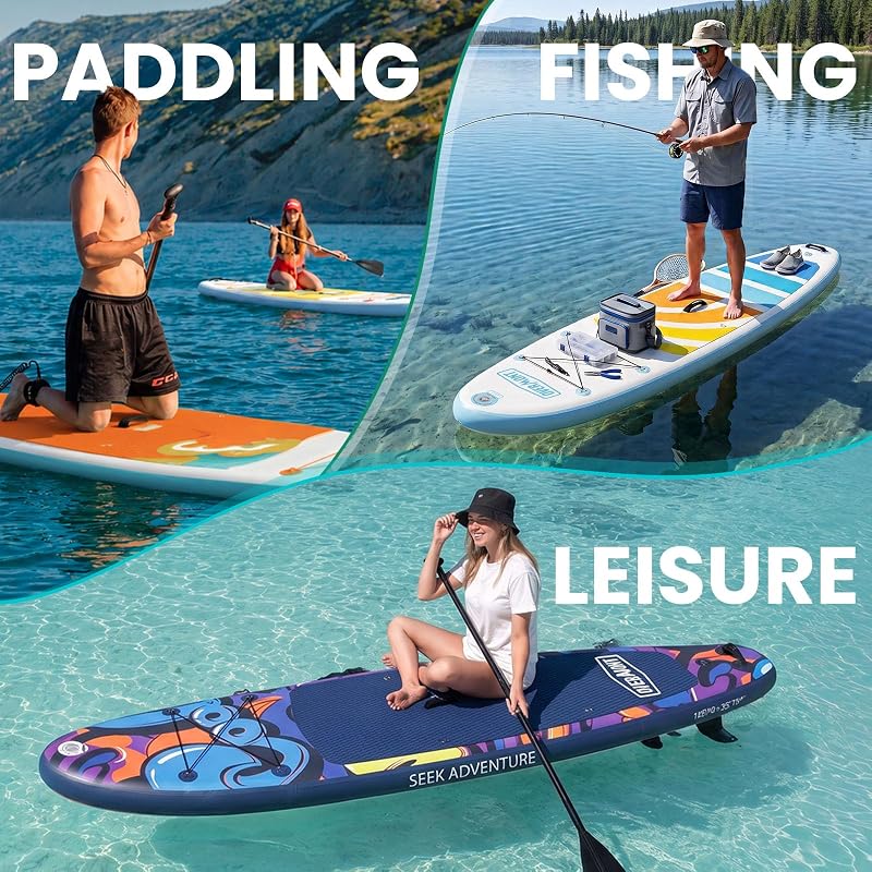 Paddle Gonflable Adulte, SUP Stable 204kg avec Kit, Graffiti
