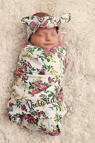personalized swaddle set
