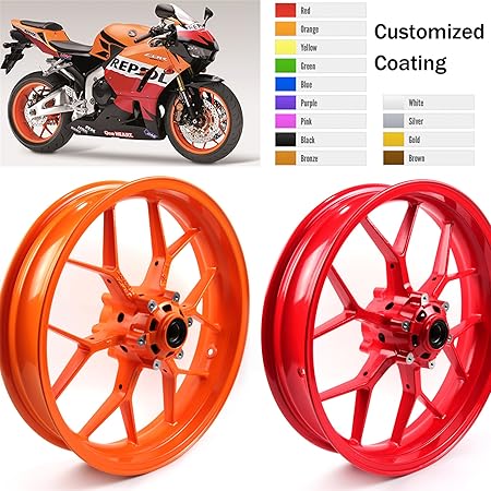 Amazon Arashi ホイールリムカスタマイズコーティング料金 カスタマイズカラーレプソルオレンジホンダレッドグロスブルーシルバーグリーン リム 車 バイク