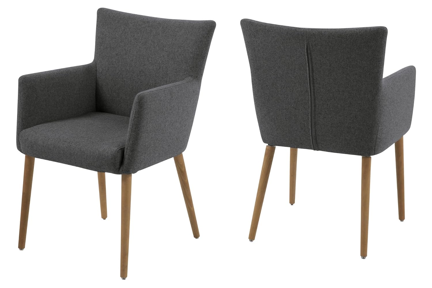 AC Design Furniture Stuhl Ulrik, B: 57 x T:61 x H: 87 cm, Stahl, Grau