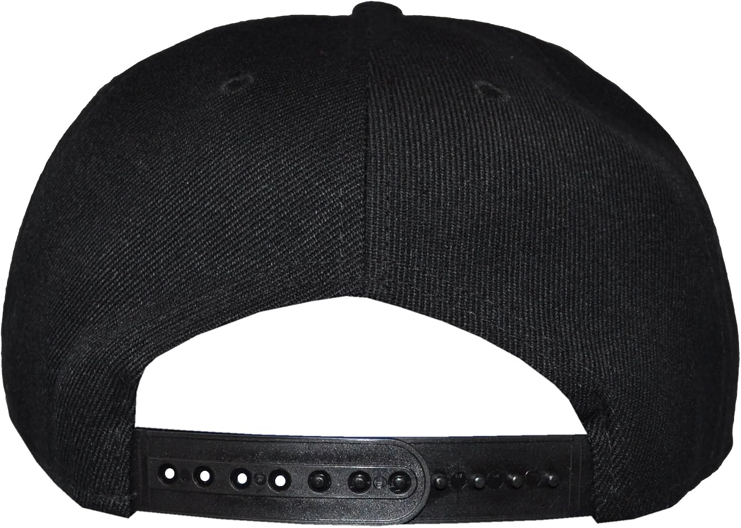 Underground Kulture Plain Flat Peak Snapback Baseball Cap Black - Image 3