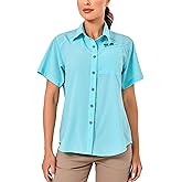 Little Donkey Andy Women's UPF 50 UV Protection Shirt, Breathable Short Sleeve Fishing Hiking Shirts, Quick Dry