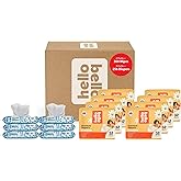 Hello Bello Mega Surprise Pack, Size NB (up to 10lbs), 256ct Hypoallergenic Assorted Diapers with a Soft, Cloth-Like Feel Plus 360 Ultra Gentle Unscented Baby Wipes in 6 Resealable Packs