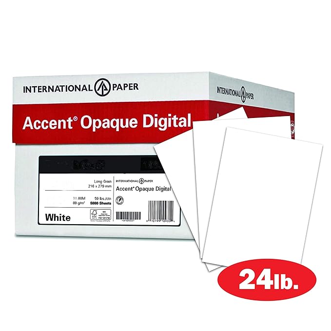 Amazon.com : Accent Opaque, 30% Recycled Paper, White Paper, 24lb