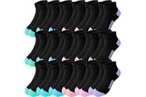 Bemeol Girls Socks 18 Pairs Ankle Socks for Girls Soft Athletic Low Cut Sock for Kids