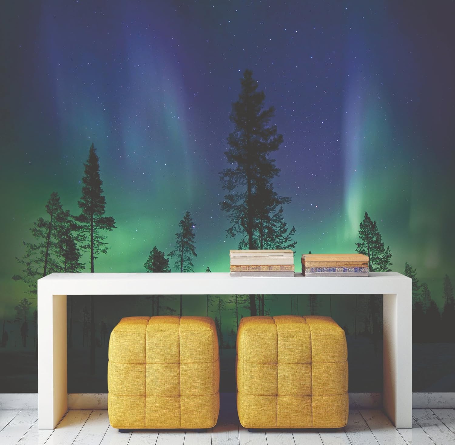Wall Rogues WR50512 Aurora Borealis/Northern Lights - Paste The Wall Wallpaper Mural - 300cm x 240cm - Blue - Image 3