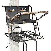 MUDDY 2-Person Nexus XTL Steel Ladder Tree Stand, 20 ft Tall, 500 lb Capacity - Heavy-Duty Hunting Treestand with Flex-Tek Se