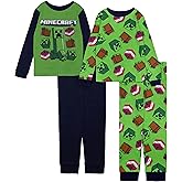 Minecraft Boys' 4-Piece Cotton Pajama Set