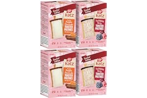 Katz Gluten Free Holiday Toaster Pastries Variety Pack, Iced Holiday Berry and Pumpkin Cheesecake. Free of Dairy, Peanuts, Tree Nuts, and Sesame, Kosher, No Artificial Color. (4Pk)