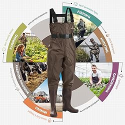 FISHINGSIR Fishing Waders for Men with Boots Womens