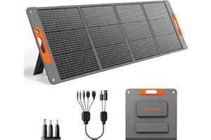 TWELSEAVAN 200W Portable Solar Panel for Power Station, 24% High Efficiency ETFE Foldable Solar Panel Charger, QC3.0, Type-C 60W, MC4 Output, IP65 Waterproof, for Outdoor Camping, RV, Emergency Power Supply