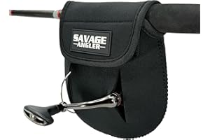 Savage Angler Neoprene Reel Cover, Fishing Reel Cover, Spinning Reel Cover, Spinning Reel Sleeve, Spinning Reel Protection, Fits 1000, 2000, 3000, 4000 Series Reels