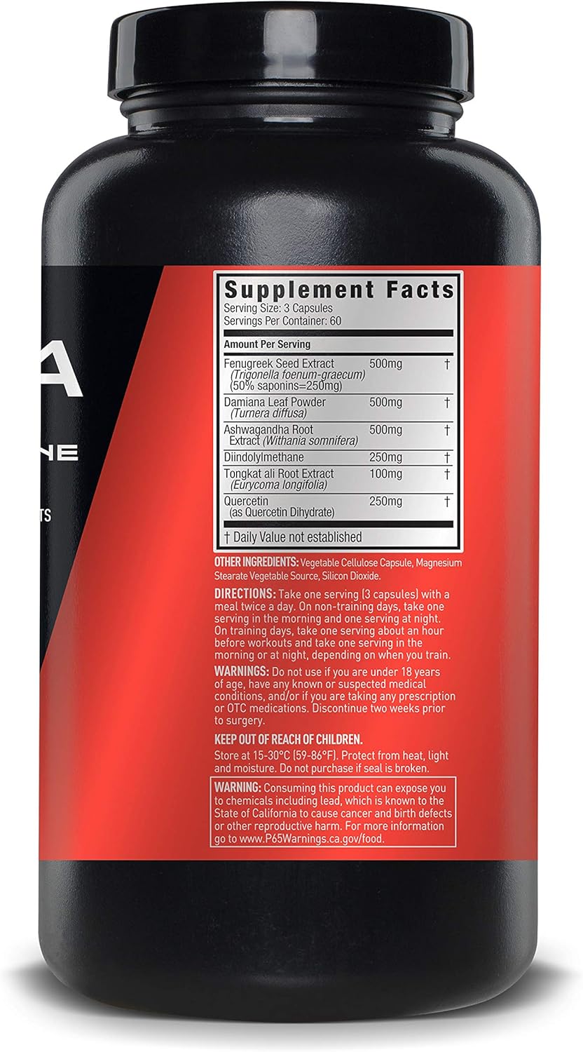 JYM Supplement Science Testosterone Booster - Ashwagandha, Fenugreek, Eurycoma, Damiana, and more | JYM Supplemental Science | 180 Vegetarian capsules | Alpha JYM: Health & Personal Care
