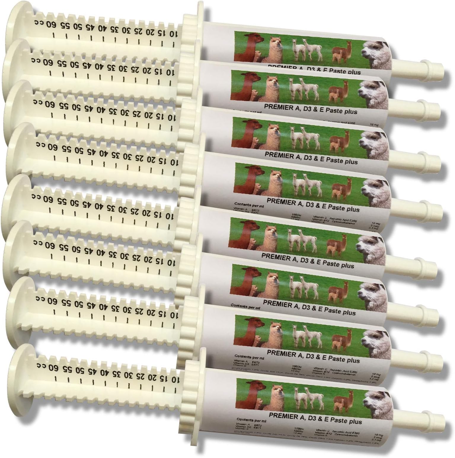 Premier Vitamin ADE&B12 Plus - 50ml *SPECIAL 8 x TUBES* - for Alpaca and Llama