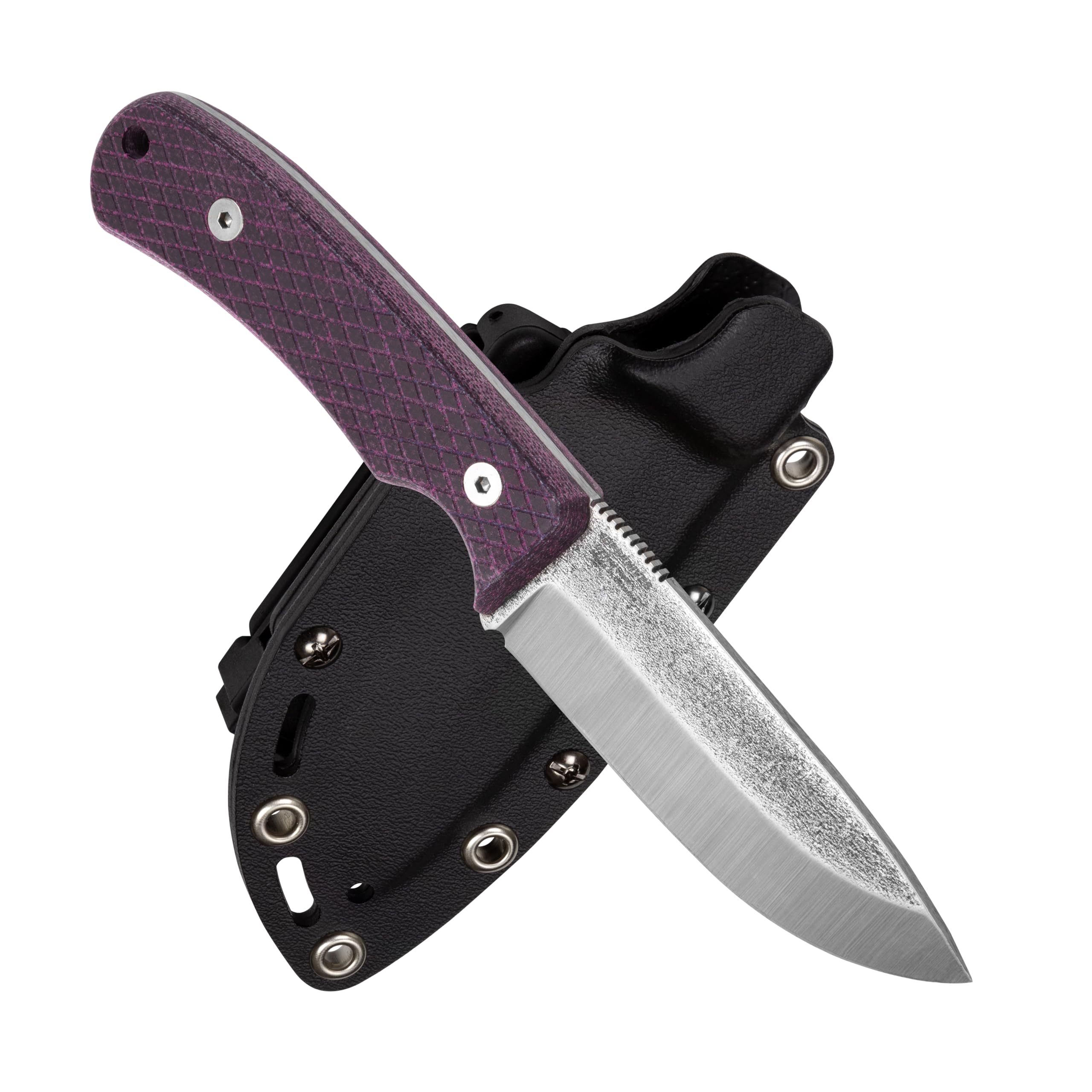 Photo 1 of BPSKNIVES Beta - D2 Tactical Knife with Micarta Handle - Tactical Fixed Blade Knife - Survival Knife with Sheath - EDC Outdoor - Military Knife with Sheath