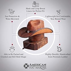 American Hat Makers Cyclone Western Leather Cowboy