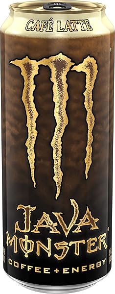MONSTER ENERGY JAVA CAFÉ LATTE, COFFEE + ENERGY DRINK, 15 OUNCE (PACK OF 12)