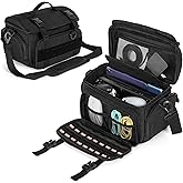 PGmoon Travel Bag Compatible with Steam Deck (OLED)/ Legion Go / Go S / Switch 2, Tactical Shoulder Storage Carrying Case with Pockets for Dock, AC Adapter, Controllers