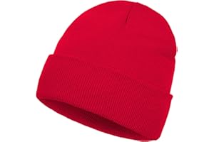 Beanie for Men Women, Slouchy Knitted Beanie Hats Winter Warm Hat Unisex Cuffed Plain Hat for Cold Weather