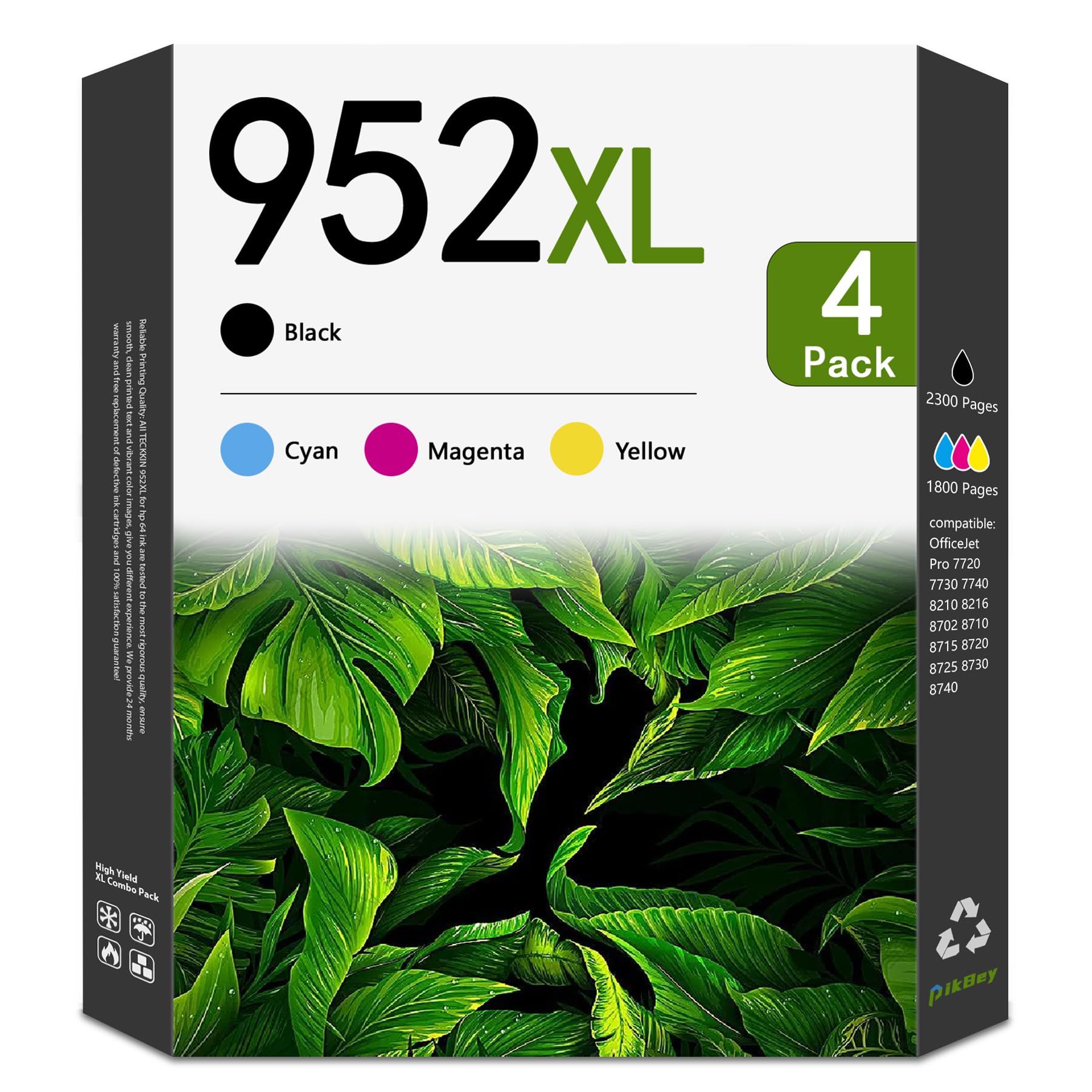 Photo 1 of 952XL Ink Cartridges Combo Pack Compatible for HP 952 Ink Works with OfficeJet Pro 8710 7740 8720 8725 8210 8715 8702 8740 7720 8730 8216 Printers 4-Pack (Black/Cyan/Magenta/Yellow) N9K28AN