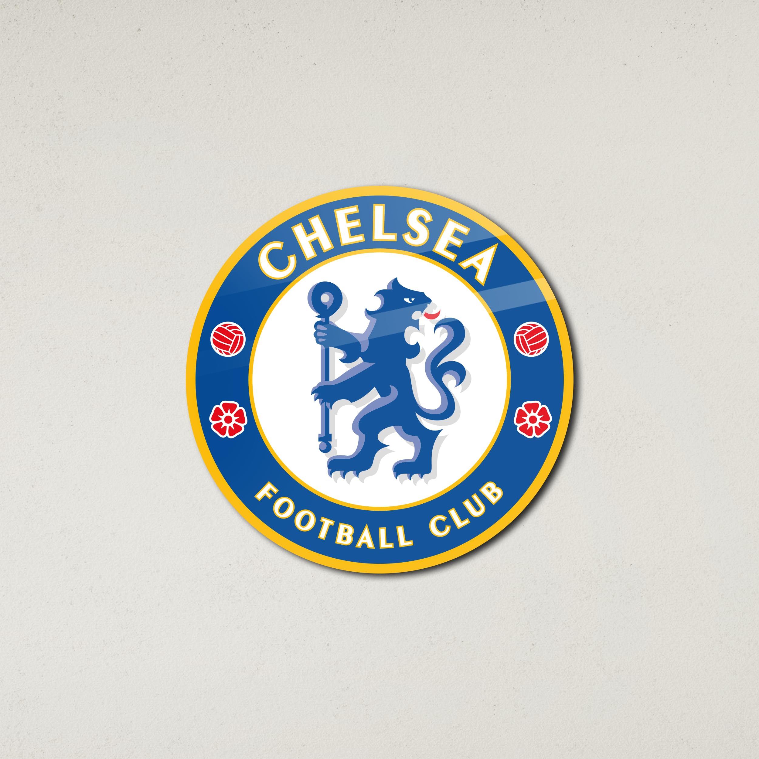 Licensed Décor officially licensed Chelsea FC Plaque (47x47cm) 4mm Acrylic Glass, blue