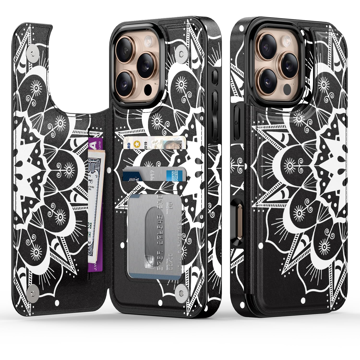 Goodon for iPhone 16 Pro Case Wallet - Flip Folio
