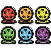 48Pcs Race Car Party Supplies Colorful Tire Paper Plates 7" Racing Sports Themed Dessert Plates Racing Truck Themed Party Decorations for Kids Boys Birthday Baby Shower Favors Serves 48 Guests
