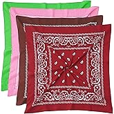 Mochabao 100% Cotton 27" x 27" Large Bandanas for Men & Women, Multi-Purpose Bandana Headbands, Square Head Scarf