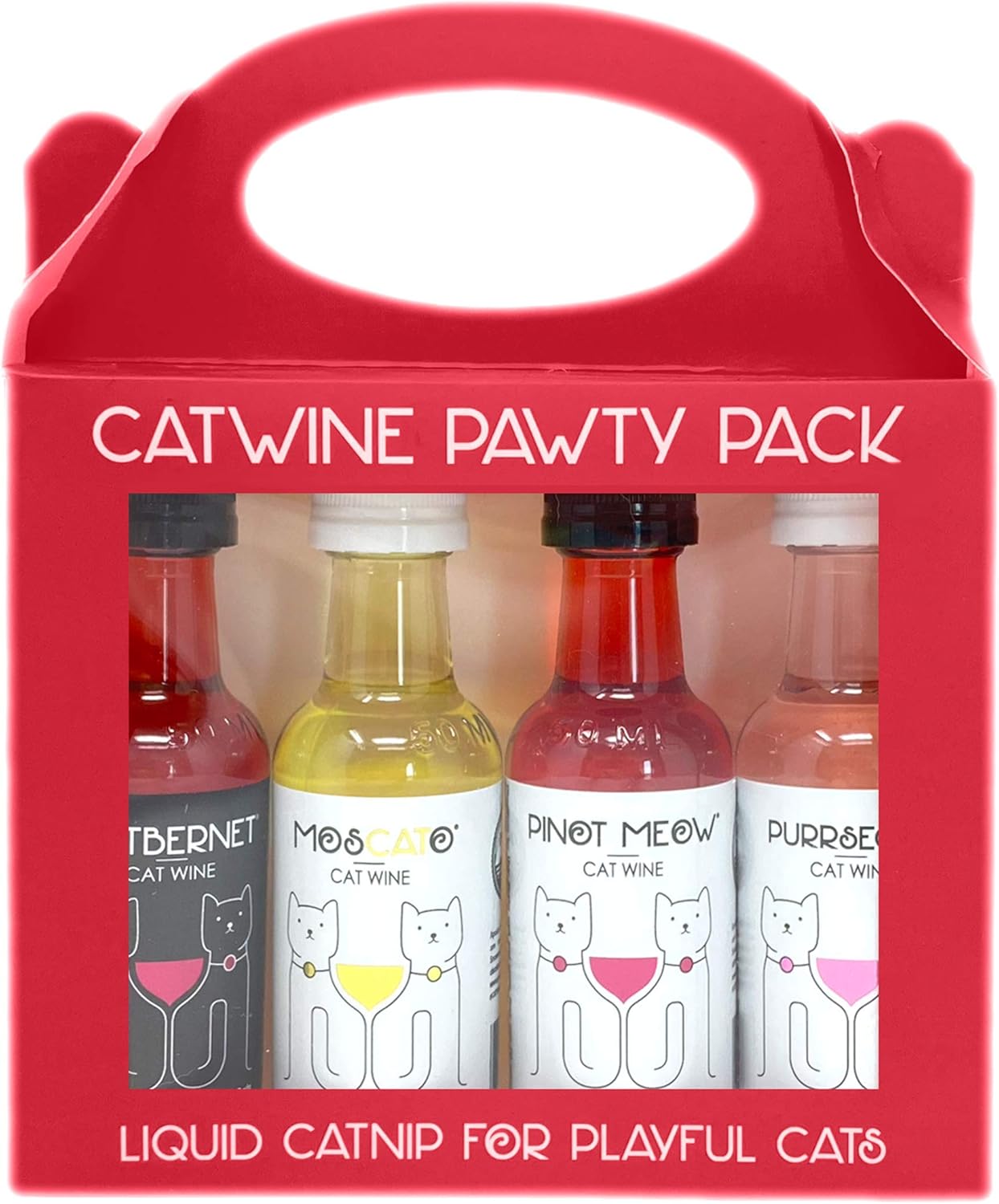Amazon Com Cat Wine Pawty Pack Catnip Wine Catwine Set For Cats Kittens Pet Supplies