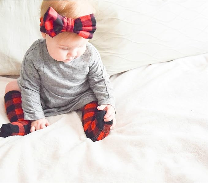 plaid headband baby