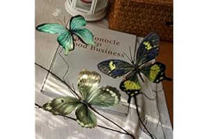 TaTalife Artificial Butterfly, Silk Butterflys, Butterflies for Crafts for Floral Arrangements, 3D Butterfly Stakes Decor, Patio Plant Pot, Flower Bed Home Decor