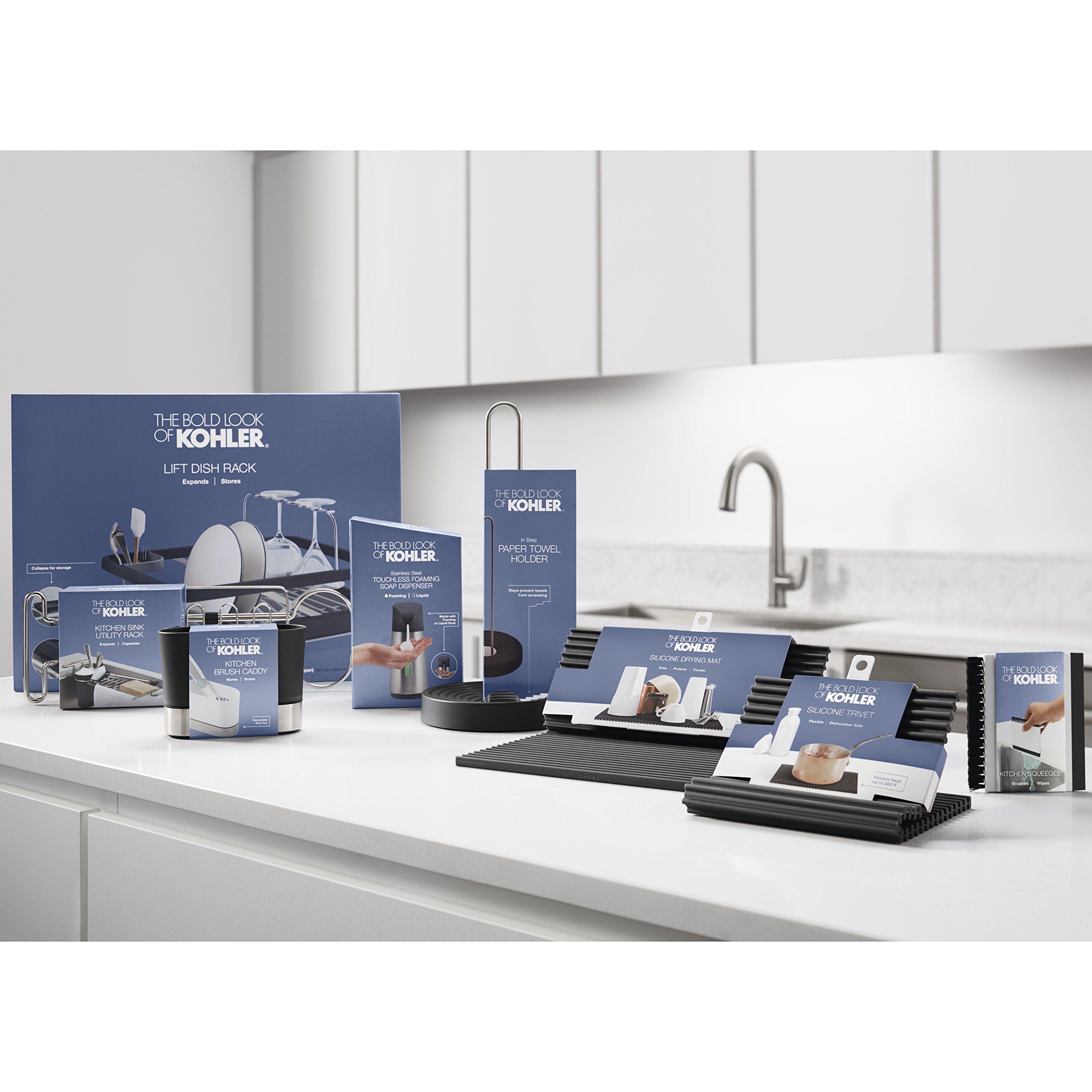 KOHLER Kitchen Sink Squeegee and Countertop Brush, MultiPurpose