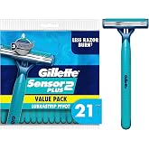 Sensor2 Plus Pivot Men's Disposable Razor, 21 Razors