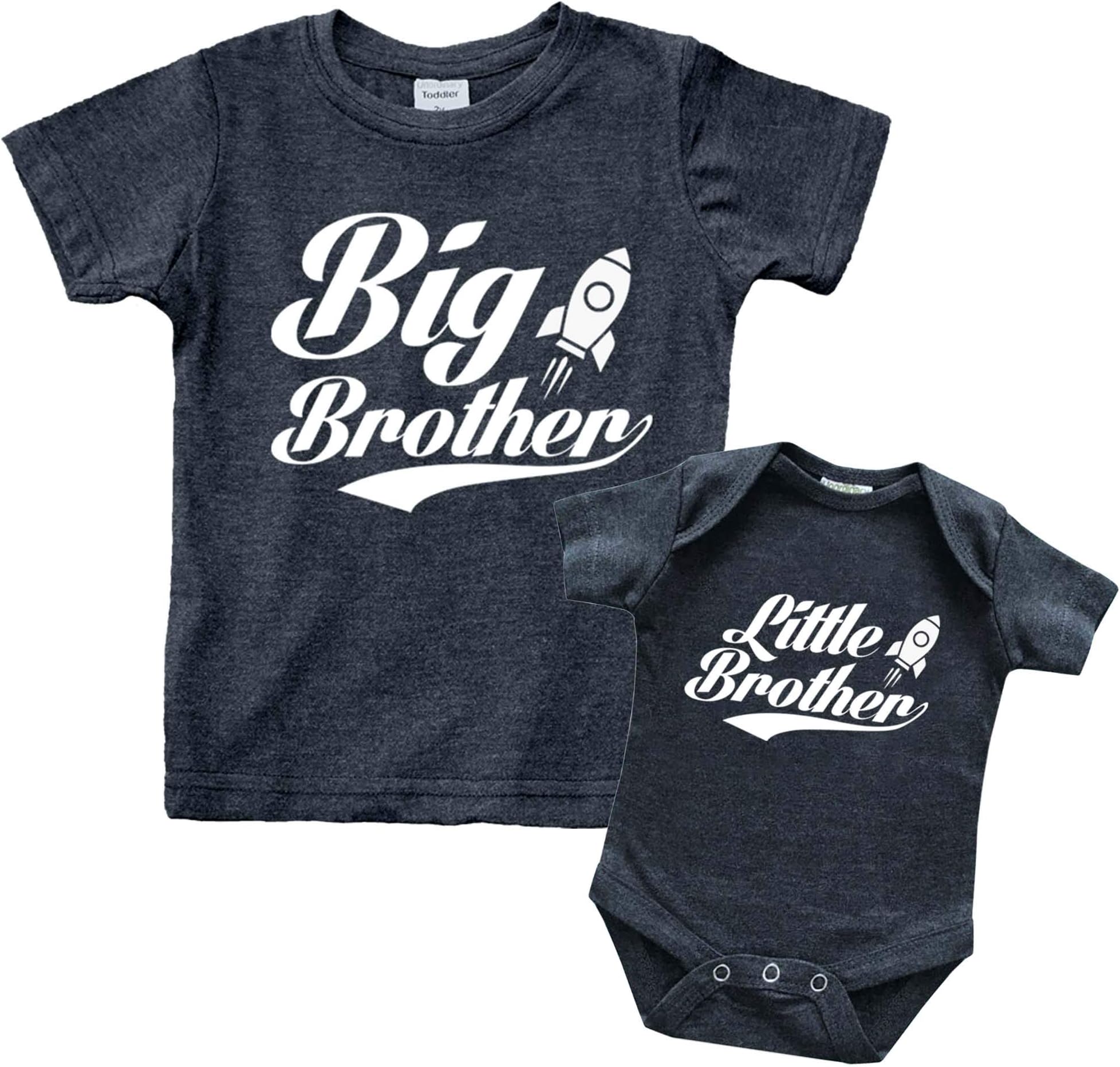 Big Brother Little Brother Shirts Matching Outfits Sibling Gifts Baby Set