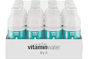 Glaceau Vitaminwater, Multi-V, 591mL Bottles, Pack of 12