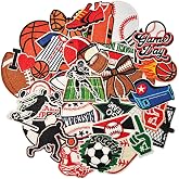 36Pcs Sports Iron on Patches, Football Baseball Soccer Basketball Patches | Assorted Decorative Iron on/Sew on Embroidered Patches, Strong Adhesive, Machine Washable, For Clothing Hats Backpacks Bags