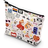 G2TUP 80s Girl Pop Singer Inspired Cosmetic Bag Girls Just Wanna Have Fun Zipper Pouch for Music Fans (80s Singer MG)