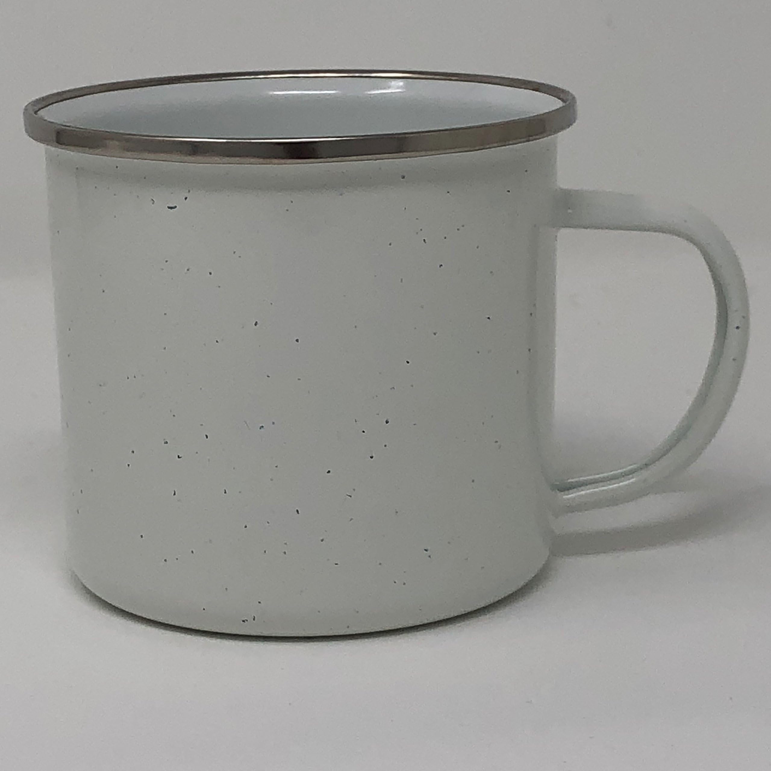 Barvinci Classic 17oz Porcelain Enamel Campfire Mug (White)