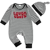 FIOMVA My First Valentines Day Outfit Baby Boy Romper Lover Boy Ribbed Onesie 1st Valentines Day Preemie Coming Home Clothes