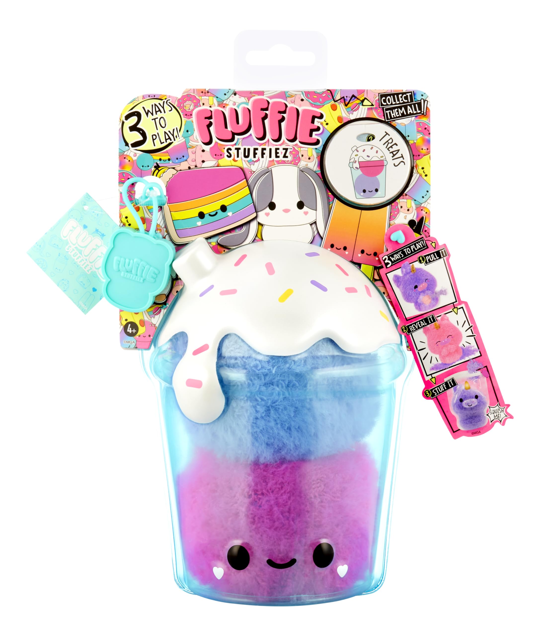 Fluffie Stuffiez Small Collectible Plush - Boba Drink - Surprise Reveal Unboxing -Huggable Ultra Fluff DIY Plush from the Treats Family - Tactile Play and Fidget - For Kids Ages 4+ — image 1