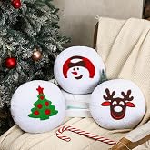Suzile 3 Pcs Cute Christmas Throw Pillows Stuffed Christmas Decorative Cookie Pillows for Bed Sofa Couch for Xmas Party Outdoor Home Decorations Decor Cushion