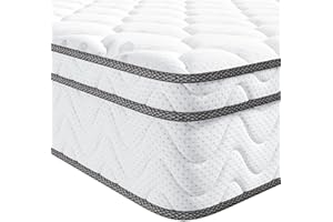 Vesgantti Twin XL Mattress, 10 Inch Hybrid Mattress in a Box with Memory Foam & Pocket Spring, Ergonomic Design & Pressure Relief, Medium Firm Feel,39"*80"*10"