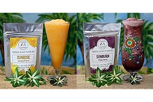 2 FRIENDS & A BLENDER Mango Peach/Triple Berry Frozen Slushy Drink Cocktail Mix - Vodka, Rum, Wine, Tequila, Non-Alcoholic, 2 Pack