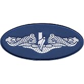Enlisted Submarine Qualification Emblem Large Dolphins Collectible Novelty Patch