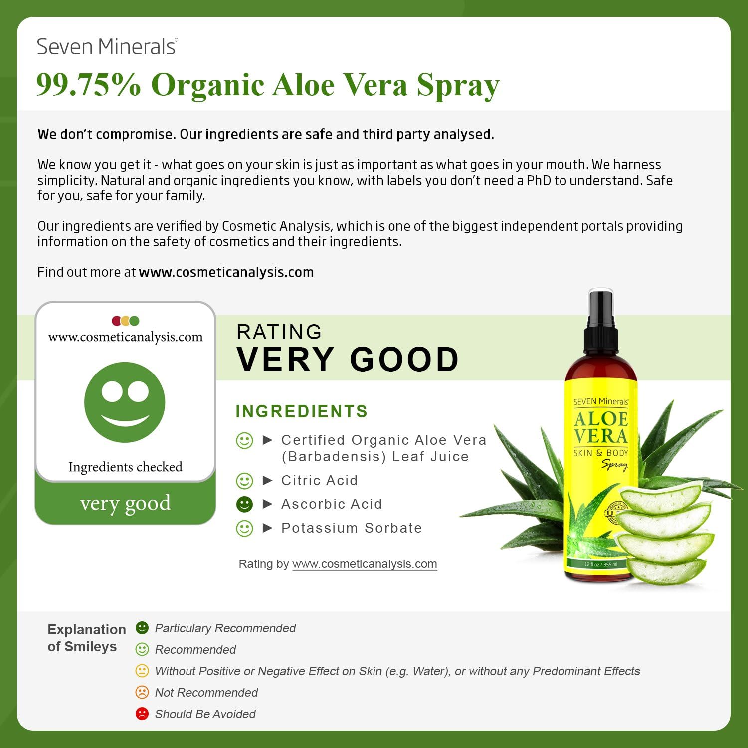 Organic Aloe Vera Spray for Body & Hair, From Freshly Cut Aloe Plant, Extra Strong, Easy to Apply - Image 3