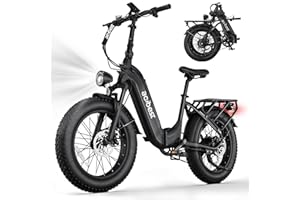 ACTBEST Electric Bike for Adults, 20" X4 Fat Tire Ebikes with Peak 1000W Brushless Motor up to 28MPH, 648Wh Removable Battery Range to 70Miles, Step-Thru E Bicycle Bike, 7-Speed, Knight