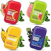 Z!NGHA Dual Nasal Inhaler Stick - Peppermint, Eucalyptus, and Lavender Essential Oil Blend for Focus and Refreshing Aromatherapy, 4 Pack