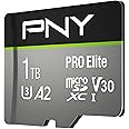 PNY 1TB PRO Elite Class 10 U3 V30 microSDXC Flash Memory Card - 100MB/s, Class 10, U3, V30, A2, 4K UHD, Full HD, UHS-I, Micro SD